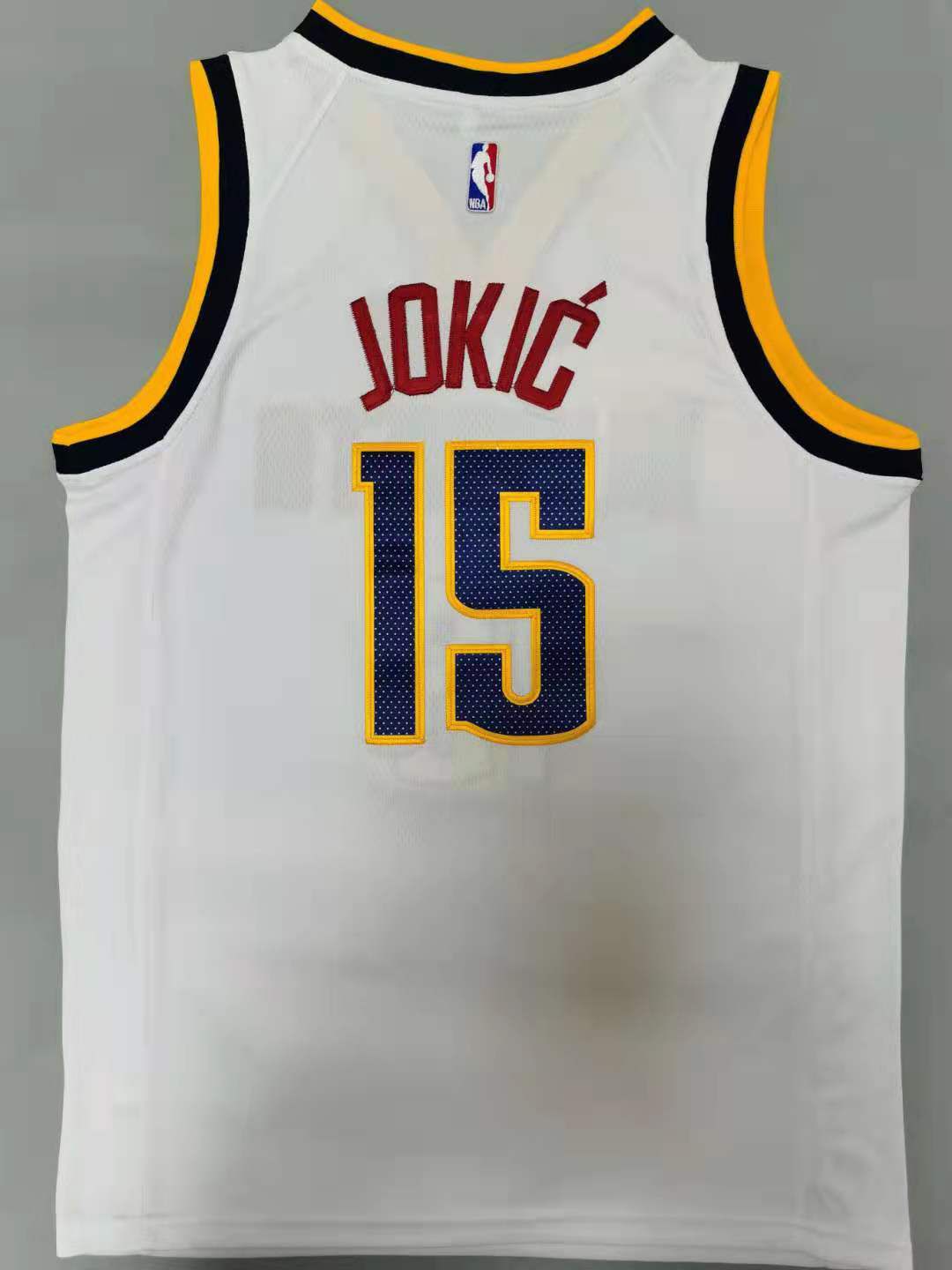 Men Denver Nuggets #15 Jokic White 2021 Nike Game NBA Jersey